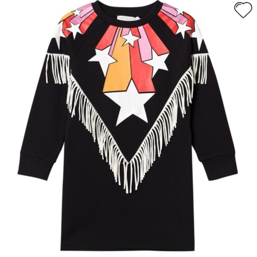 Kids Star Fringe Black Shirt